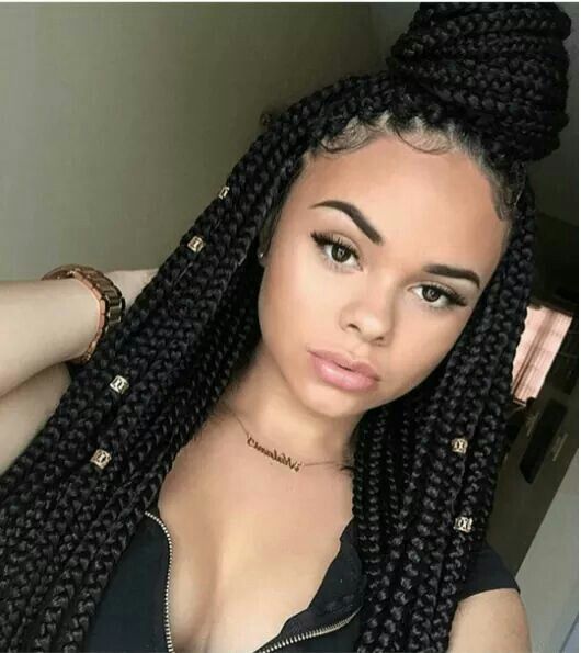 box braided queen...try more box braid styles here http www.naturalhairmag.com 5 quick box braid hair styles ig therealmami naturalhairmag prot