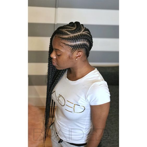 good morning beautifulss w i p e . . . . . haveyoubeenbraidedyet braided afrochic updo blackhair feedinbraids naturalhair neatbraids longhair blackh