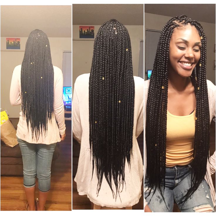 long medium box braids