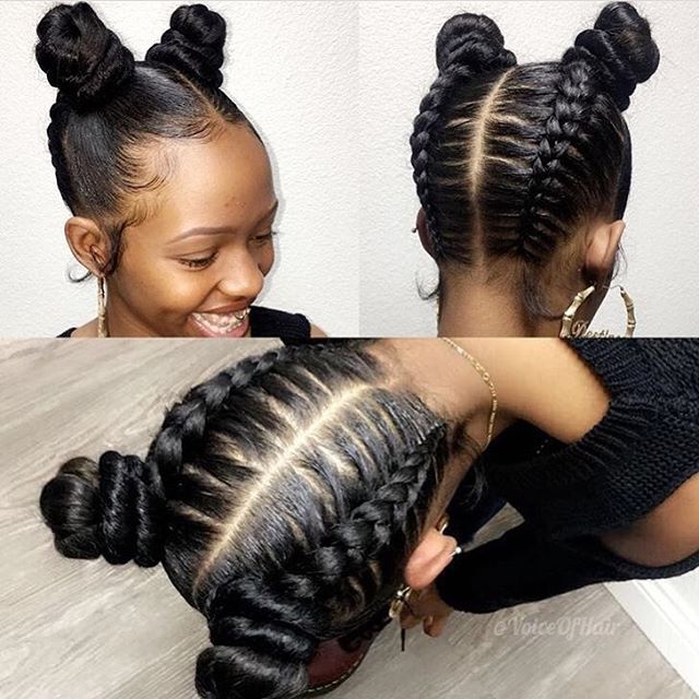 love these upside down glam braids buns styled by lastylist iamglamfreak on dess so different and pretty voiceofhair