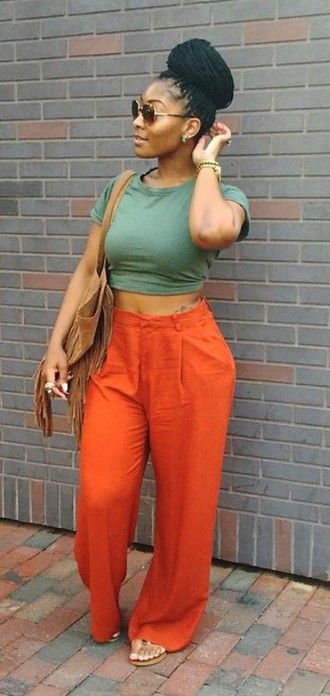 pants orange orange pants african american box braids black dress urban sandals