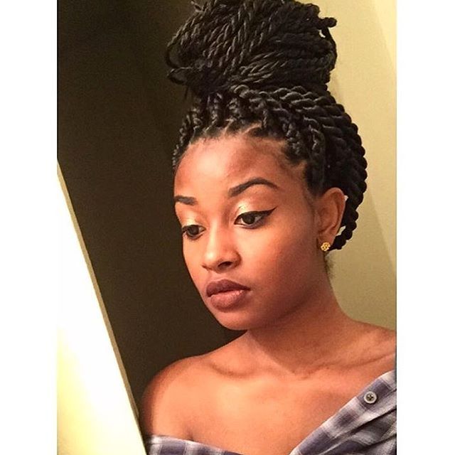 How About To Change Your Hair Totally In 2021 1 summer ready hair on iyana by mytouchoflove labraider melanin senegalesetwist twists bunlife voiceofhair