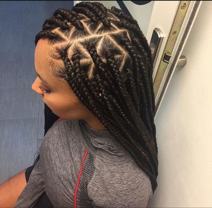 triangle box braids haircarebunch