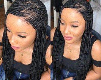 Braided Cornrow wig.Made to order. Natural looking wig for lovers of short realistic wig.You can also have it made in a different color