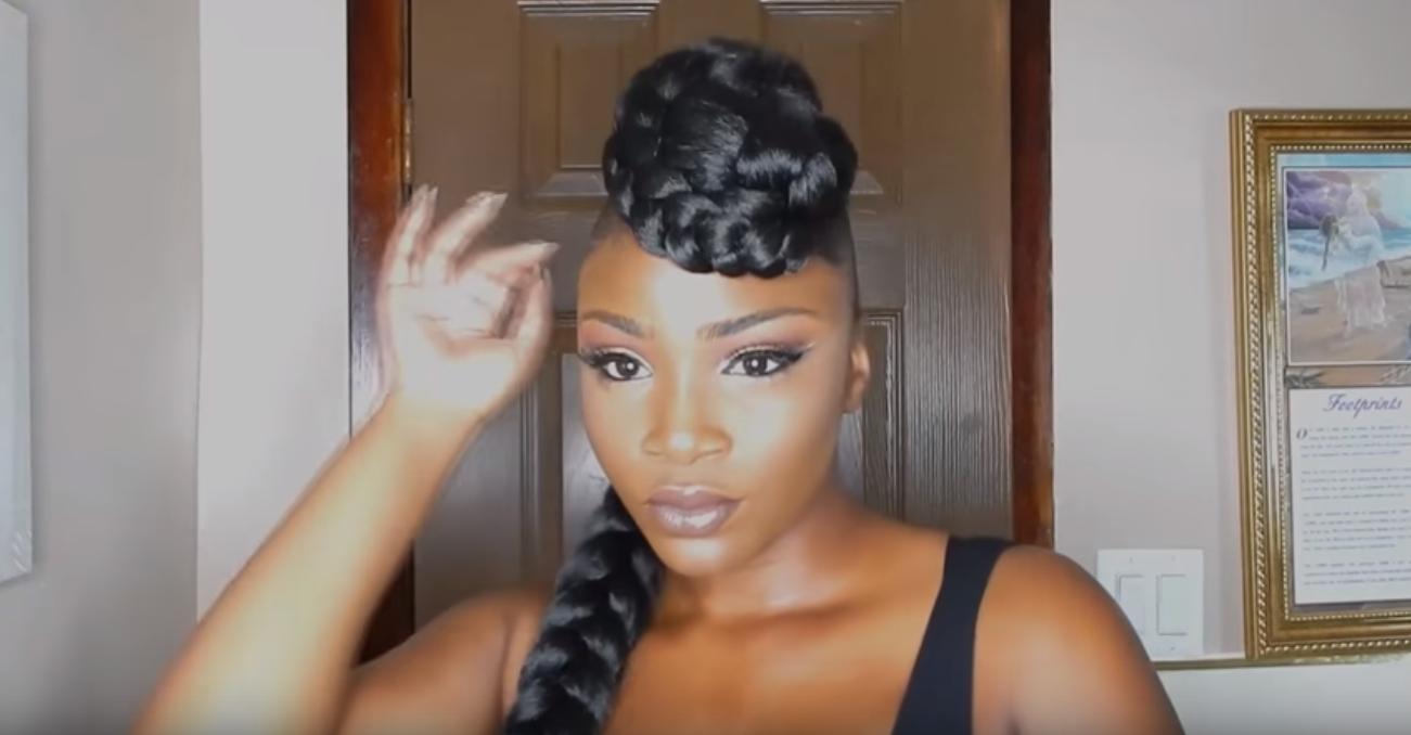 French Braid Updo For Black Women