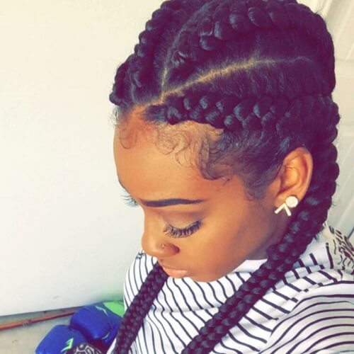 4 Goddess Braids Hairstyle