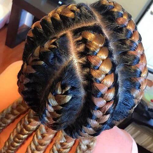 5 Goddess Braids in 2 Shades