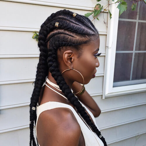 Cornrows Jumbo Goddess Braids