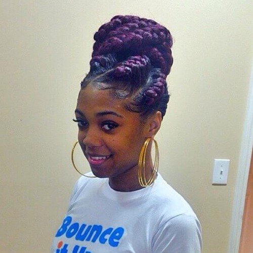 Ombre Goddess Braids with Bun