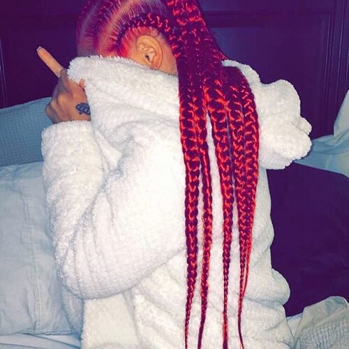 Red Goddess Braids Style