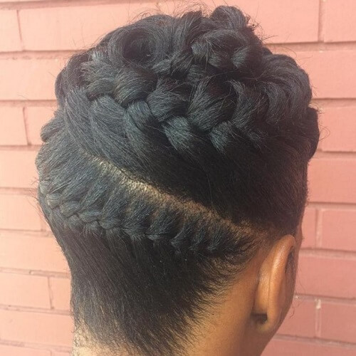 Sleek Goddess Braids Updo