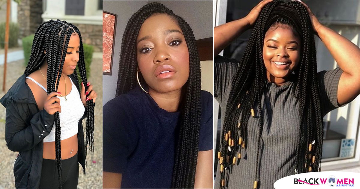Triangle Shaped Box Braids Give A Beautiful Look To Your Hair