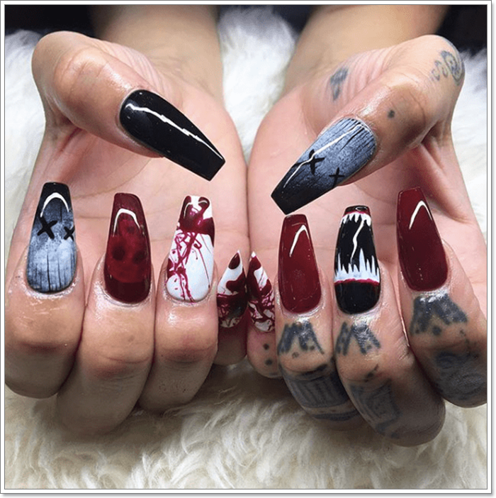 1582543780 748 105 Glitzy Halloween Nails to Rock Your Party Looks