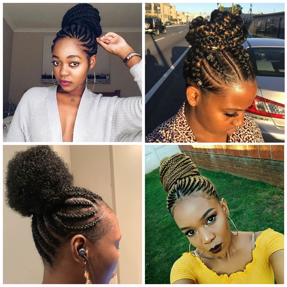 Cornrows Updo