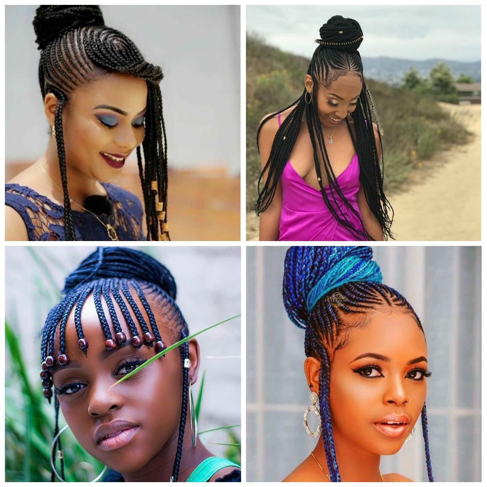 Tribal Braids Updo Hairstyles for Black Women