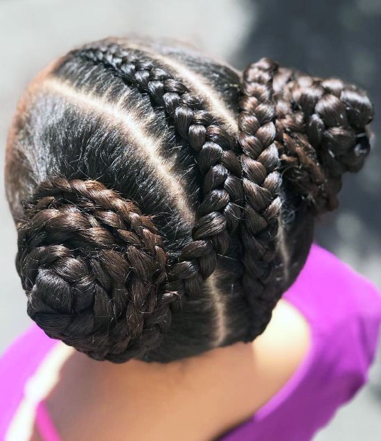 Side Buns with Braids
