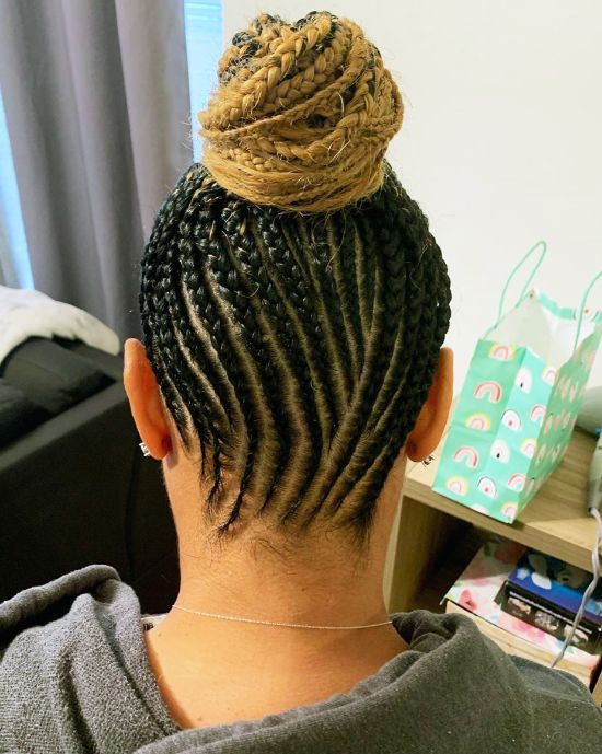 Cornrows Updo