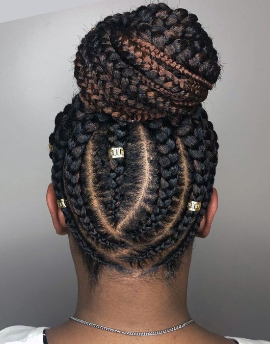 Braids, Beads and Bun