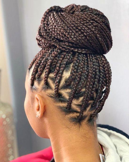 Box Braids Bun