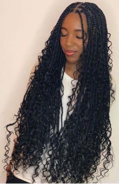 long bohemian box braids