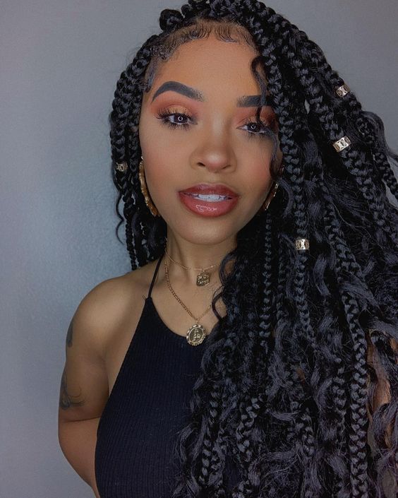 boho bohemian box braids