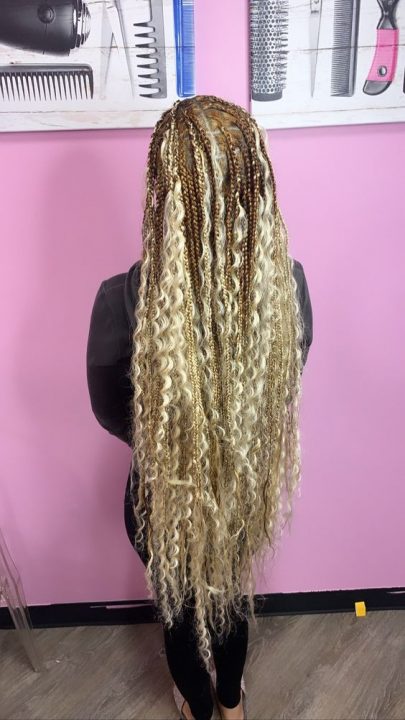 ombre bohemian box braids