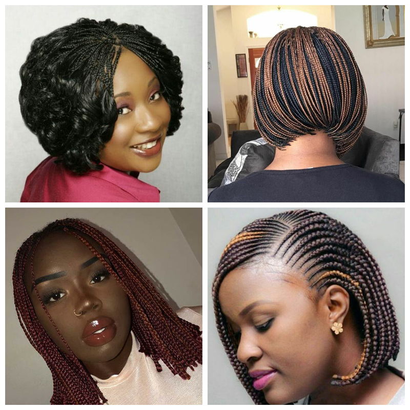 Micro Braids Bob hairstyles