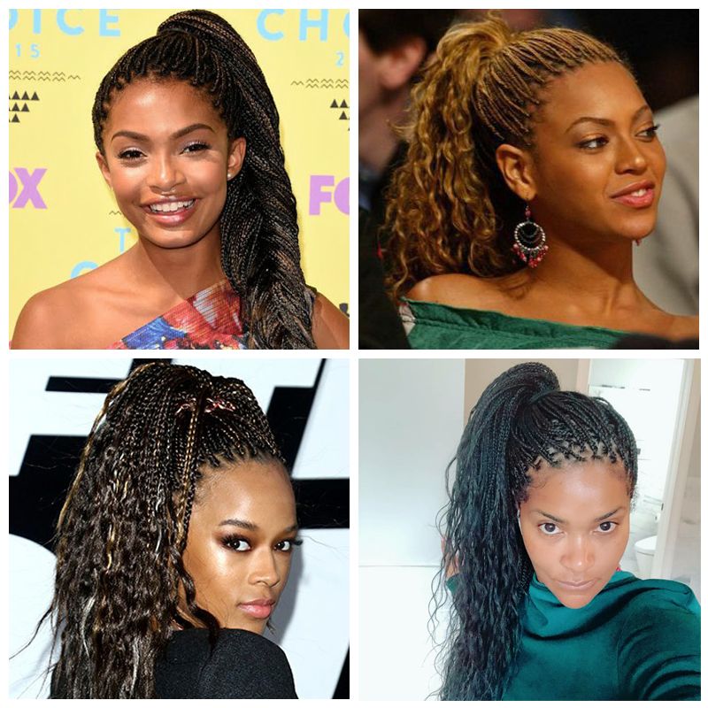 Micro Braided Ponytail