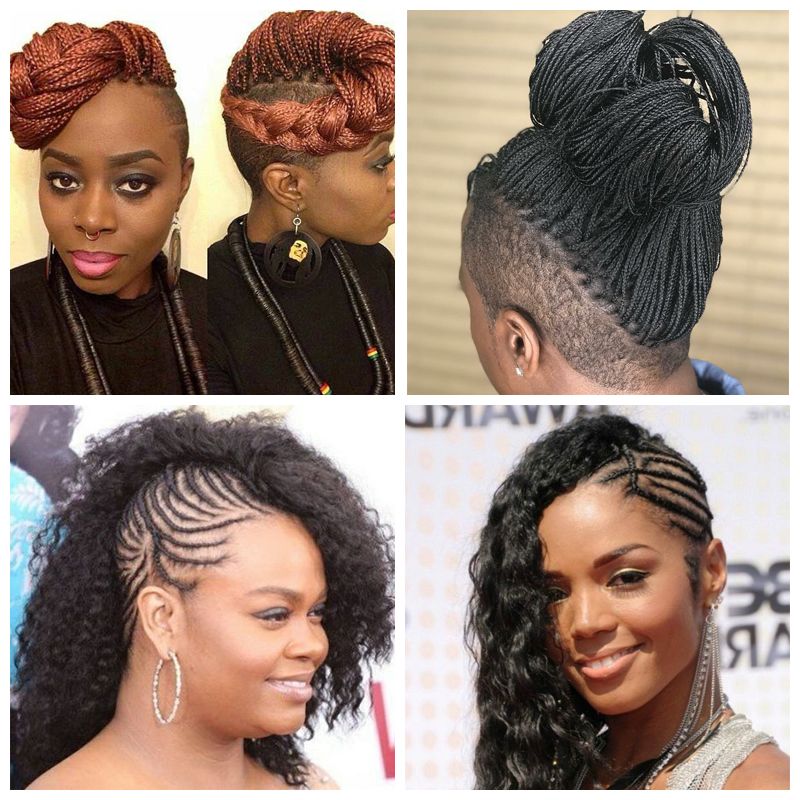 Mohawk with Tiny Braids