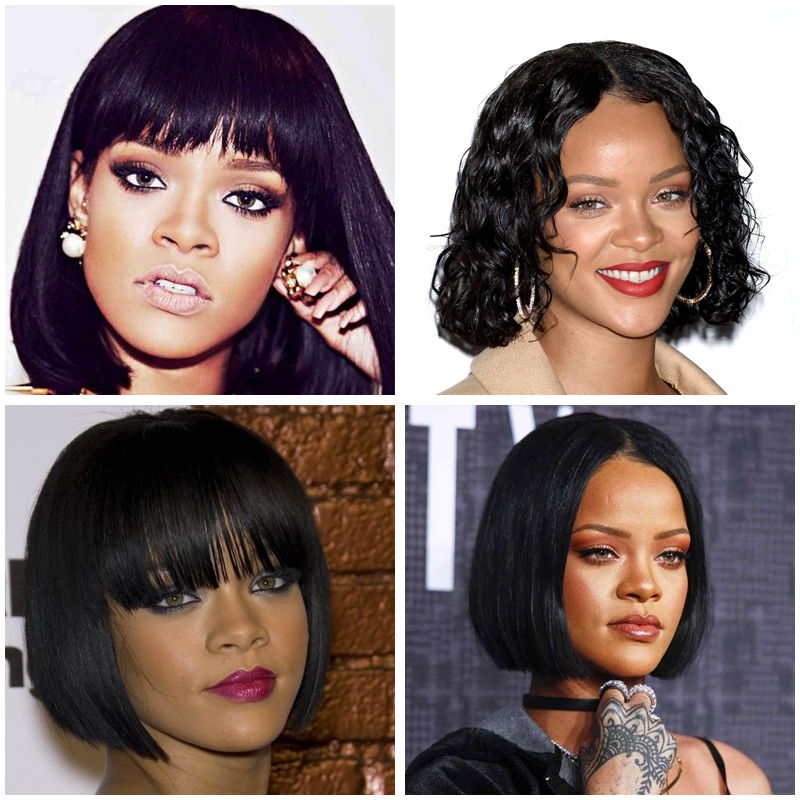 Rihanna with Short Hairstyles