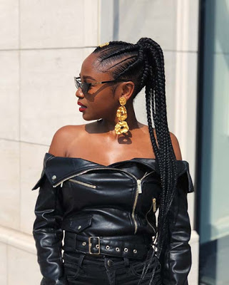 35+ Best Ways to Wear Feed in Braids Ponytail For Black Ladies