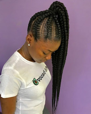 35+ Best Ways to Wear Feed in Braids Ponytail For Black Ladies