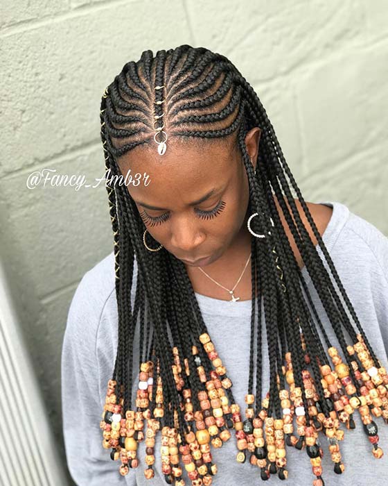 Fulani Braids with Beads