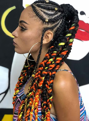 35+ Best Ways to Wear Feed in Braids Ponytail For Black Ladies