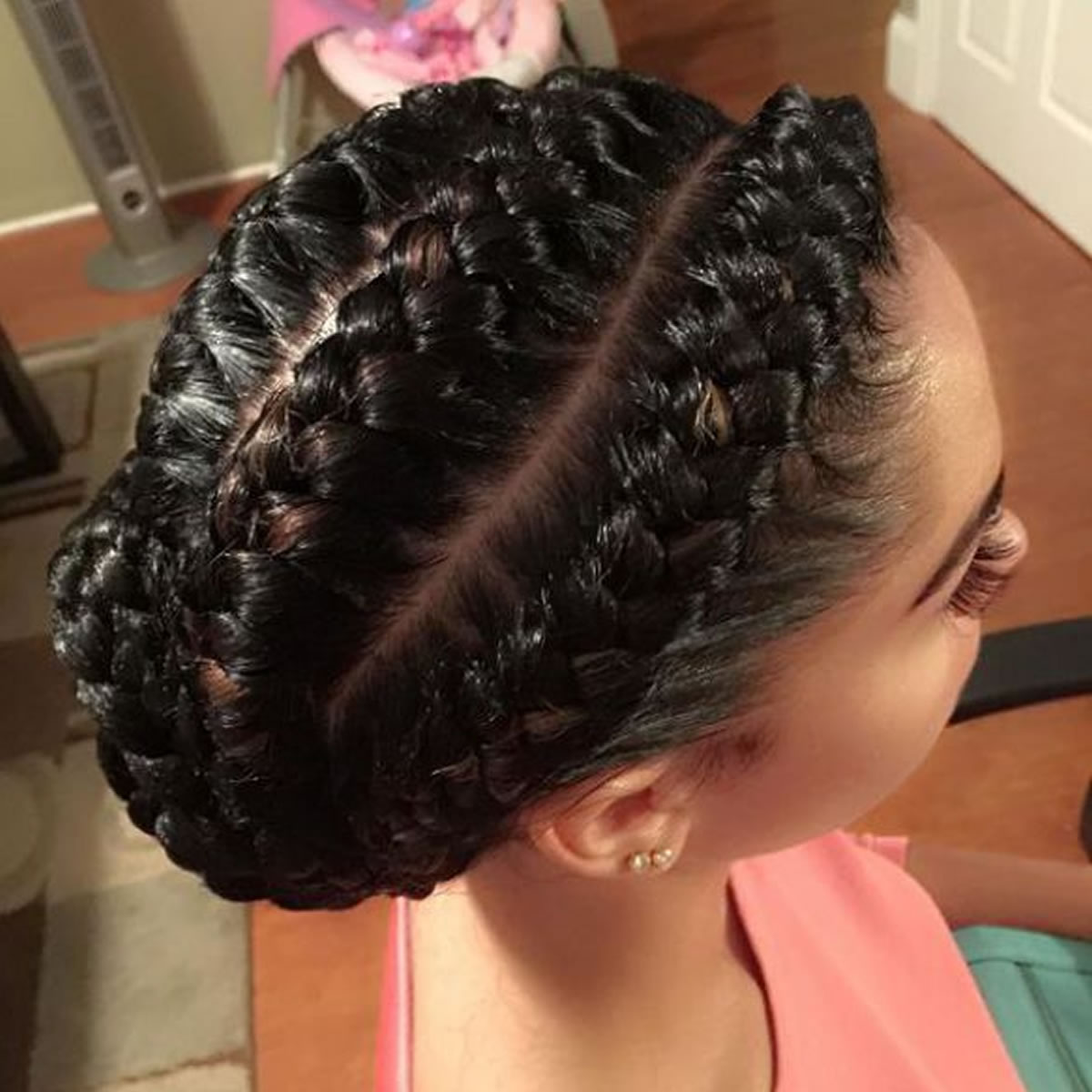 Bun cornrow braid hairstyles 2