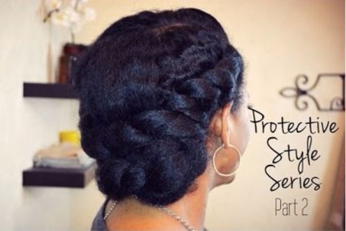 12 low bun updo hairstyle for black women