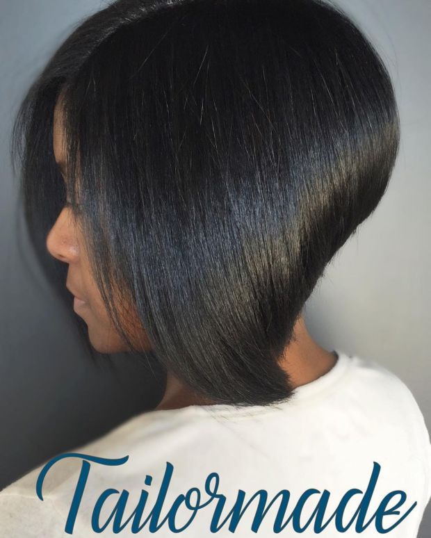 15 sleek straight stacked bob