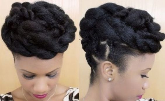 16 twist out updo hairstyle for black women