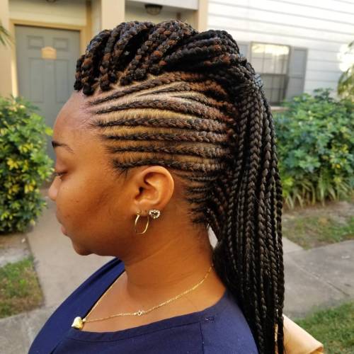 18 mohawk inspired braided pony