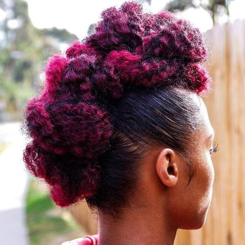 3 braided mohawk for African American women