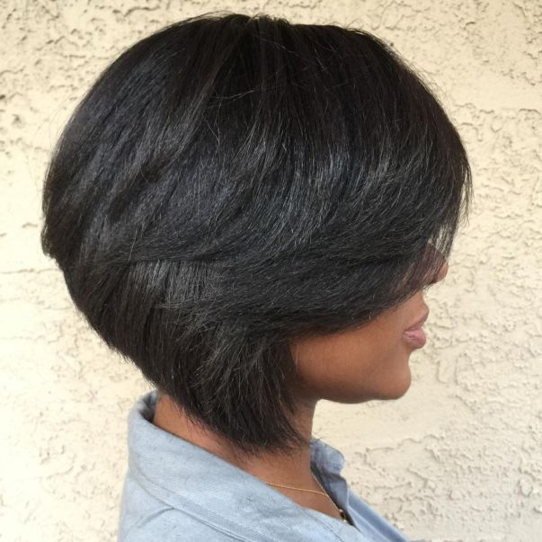 3 short inverted bob for black women