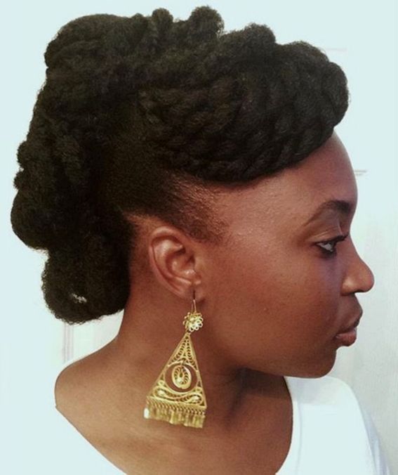 4 twisted updo for natural hair