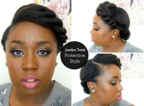 8 rod curl updo hairstyle for black women