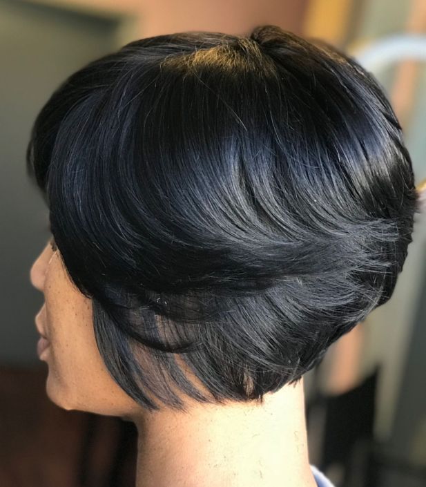 9 short layered bob for black women