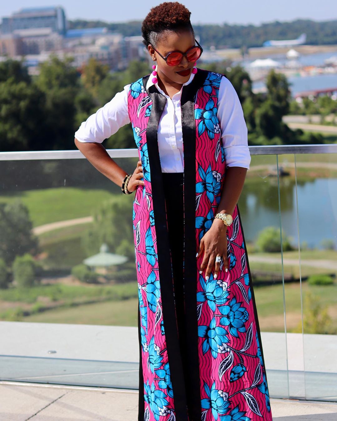 ankara kimono jacket with skirt