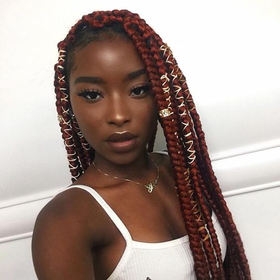 Auburn Box Braids