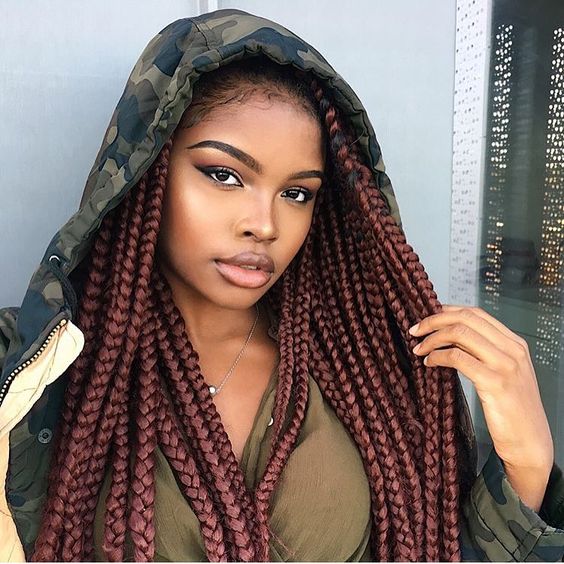 Big Red Auburn Box Braids