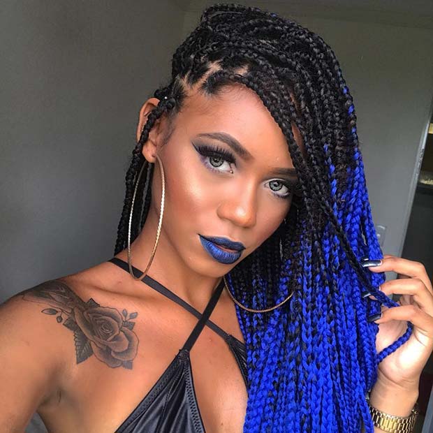 Bold Blue Braids 1