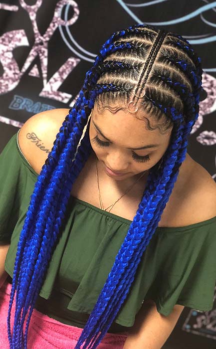 Bold Blue Braids 2