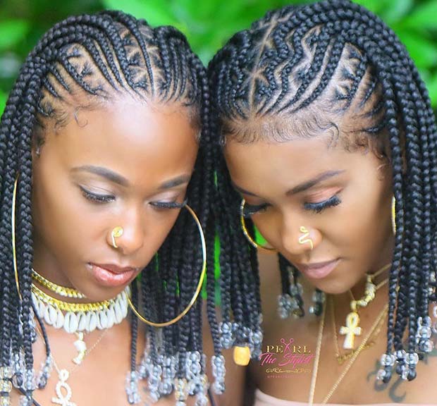 Cute Braids with Beads